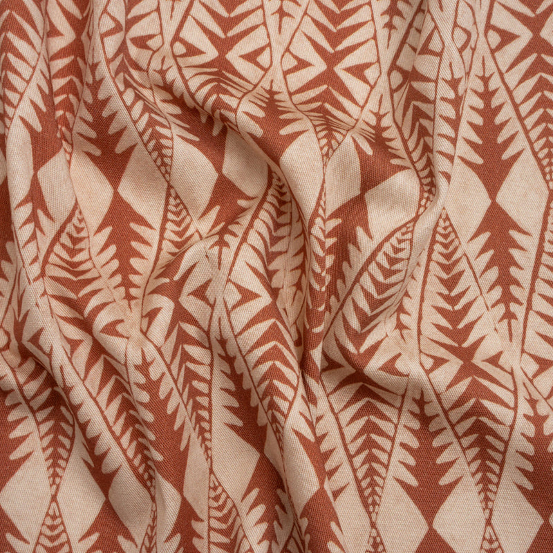 Stretch Cotton Twill Print - Sienna Abstract Diamonds - Mood Exclusive Maui Treeline