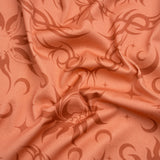 Stretch Cotton Twill Print - Orange Classic Tattoo Motifs - Mood Exclusive Totally Starstruck