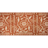 Stretch Cotton Twill Panel - Orange Desert Symbols - Mood Exclusive Follow Your Arrow