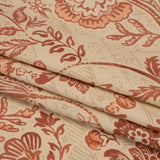 Stretch Cotton Twill Print - Beige and Orange Floral - Mood Exclusive Aromatic Aria