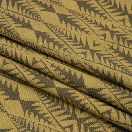 Stretch Cotton Twill Print - Olive Abstract Diamonds - Mood Exclusive Maui Treeline