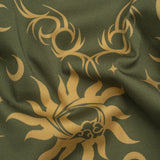 Stretch Cotton Twill Print - Green Classic Tattoo Motifs - Mood Exclusive Totally Starstruck