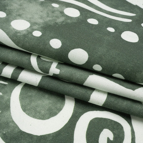 Stretch Cotton Twill Panel - Green Desert Symbols - Mood Exclusive Follow Your Arrow