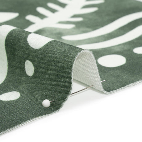 Stretch Cotton Twill Panel - Green Desert Symbols - Mood Exclusive Follow Your Arrow
