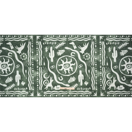 Stretch Cotton Twill Panel - Green Desert Symbols - Mood Exclusive Follow Your Arrow