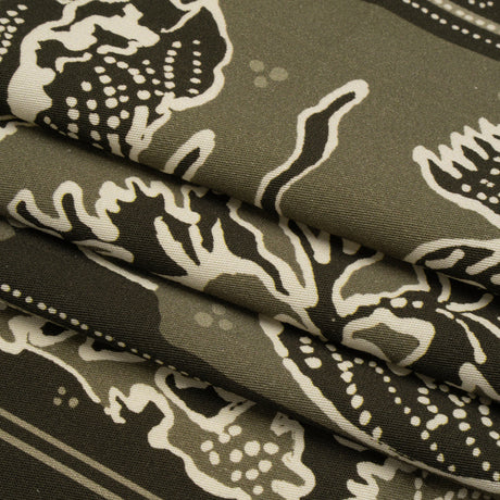 Stretch Cotton Twill Panel - Olive Floral Blocks - Mood Exclusive Maple Hill Heights