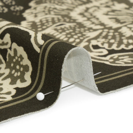 Stretch Cotton Twill Panel - Olive Floral Blocks - Mood Exclusive Maple Hill Heights