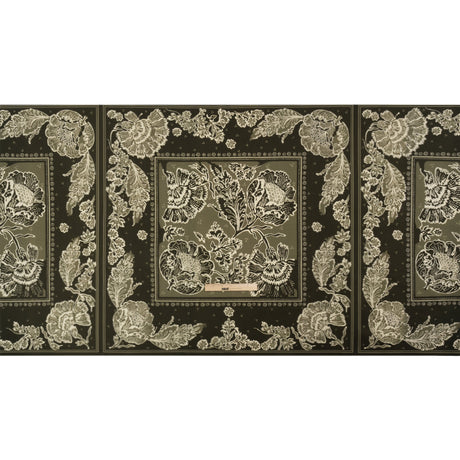 Stretch Cotton Twill Panel - Olive Floral Blocks - Mood Exclusive Maple Hill Heights