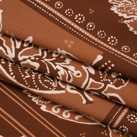 Stretch Cotton Twill Panel - Burgundy Floral Blocks - Mood Exclusive Maple Hill Heights
