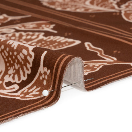 Stretch Cotton Twill Panel - Burgundy Floral Blocks - Mood Exclusive Maple Hill Heights