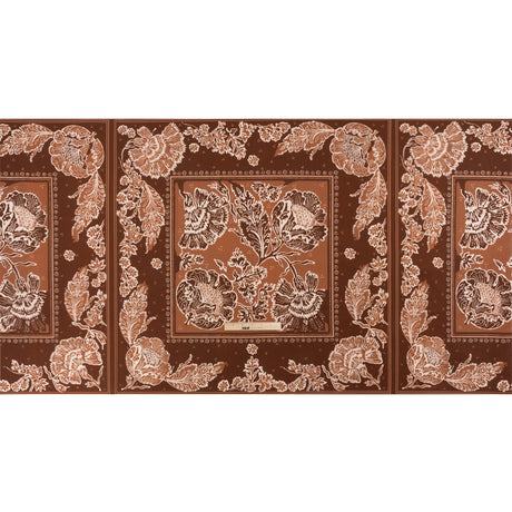 Stretch Cotton Twill Panel - Burgundy Floral Blocks - Mood Exclusive Maple Hill Heights