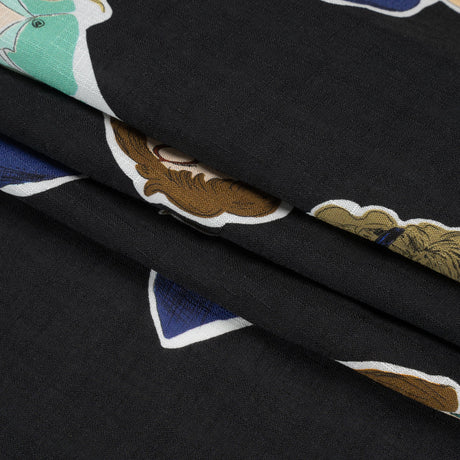 Slubbed Viscose Woven Print - Black, Red and Blue Female Portraits - Mood Exclusive Phenomenal Woman