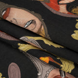 Slubbed Viscose Woven Print - Small Mirrors and Flames - Mood Exclusive Damsel in This Dress