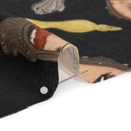 Slubbed Viscose Woven Print - Small Mirrors and Flames - Mood Exclusive Damsel in This Dress