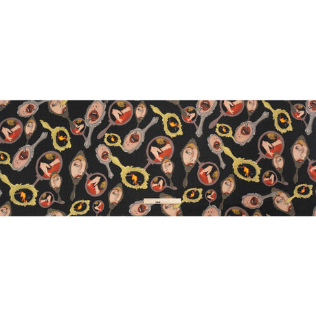 Slubbed Viscose Woven Print - Small Mirrors and Flames - Mood Exclusive Damsel in This Dress