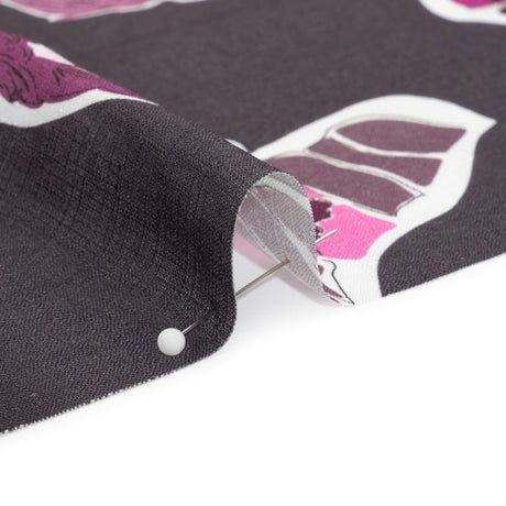 Slubbed Viscose Woven Print - Purple and Pink Female Portraits - Mood Exclusive Phenomenal Woman
