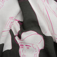 Slubbed Viscose Woven Print - Charcoal and White Portraits - Mood Exclusive Morning Mysteries