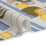 Mood Exclusive Light Blue Shape of the World Stretch Sustainable Rayon Batiste
