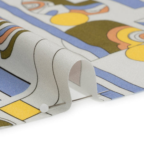 Mood Exclusive Light Blue Shape of the World Stretch Sustainable Rayon Batiste