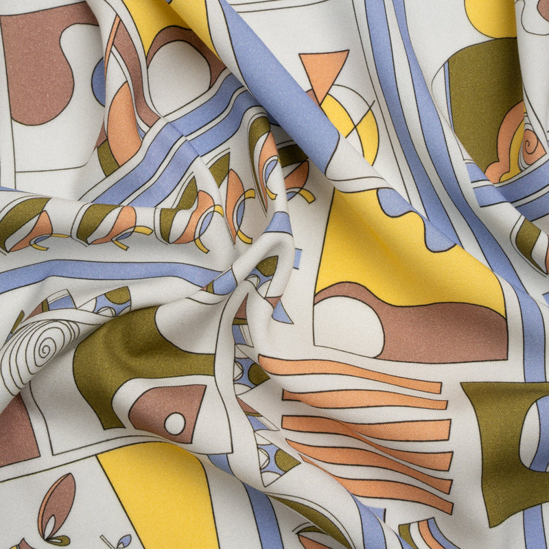 Mood Exclusive Light Blue Shape of the World Stretch Sustainable Rayon Batiste