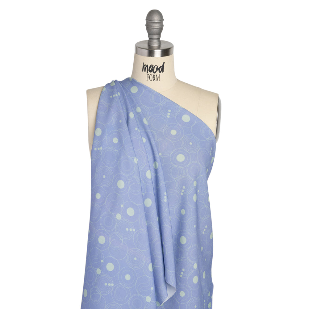 Mood Exclusive Blue Planetary Place Stretch Sustainable Rayon Batiste
