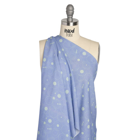Mood Exclusive Blue Planetary Place Stretch Sustainable Rayon Batiste