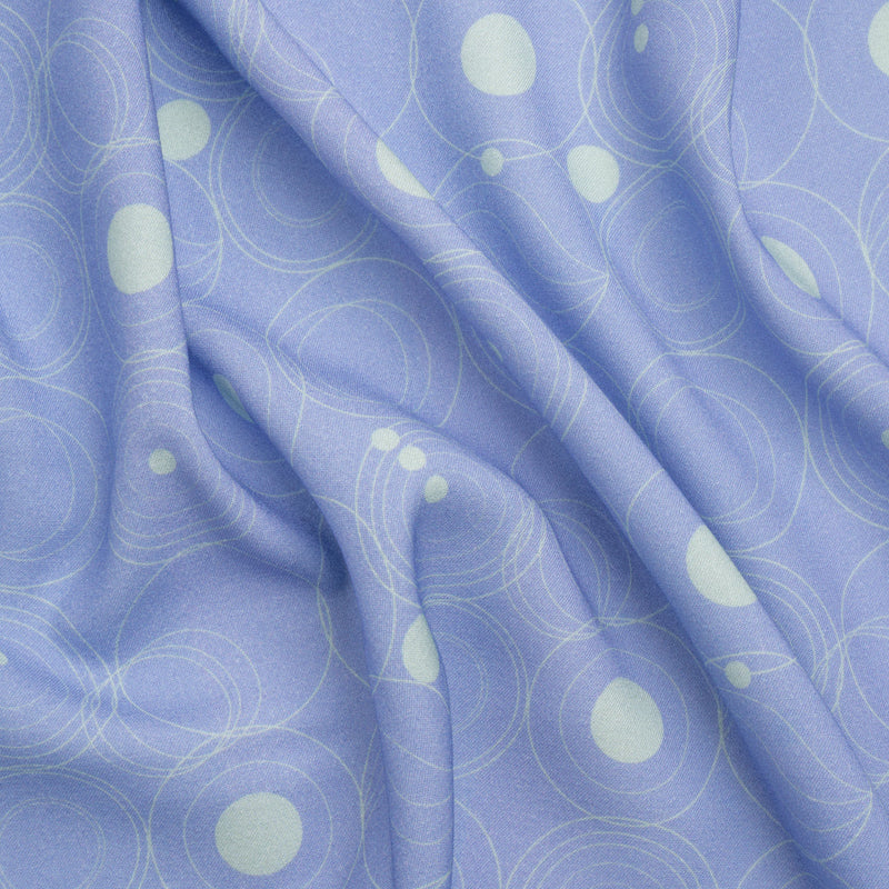 Mood Exclusive Blue Planetary Place Stretch Sustainable Rayon Batiste