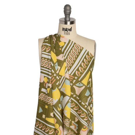 Mood Exclusive Olive Shape of the World Stretch Sustainable Rayon Batiste