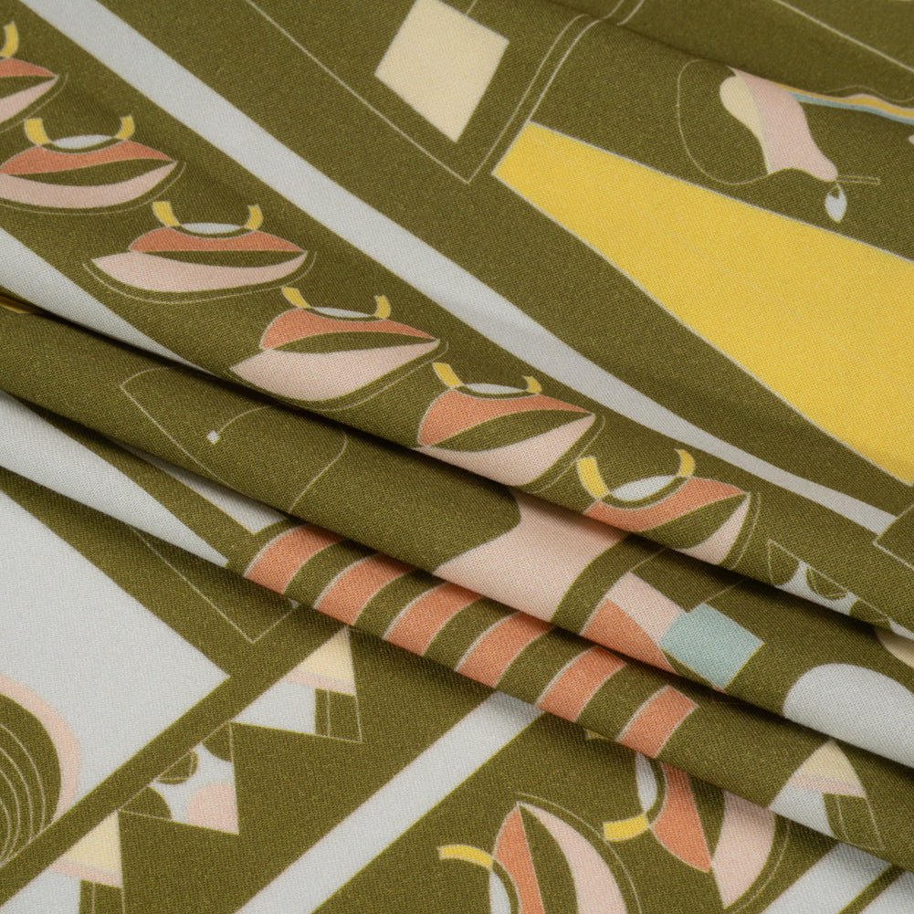 Mood Exclusive Olive Shape of the World Stretch Sustainable Rayon Batiste