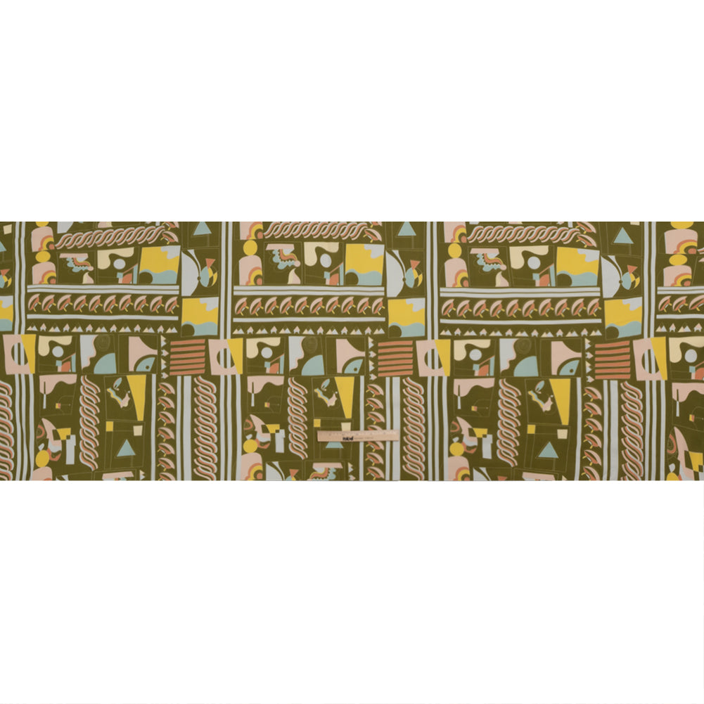 Mood Exclusive Olive Shape of the World Stretch Sustainable Rayon Batiste