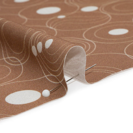 Mood Exclusive Brown Planetary Place Stretch Sustainable Rayon Batiste