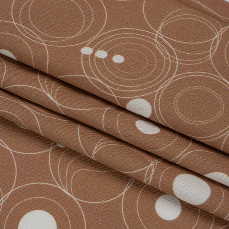 Mood Exclusive Brown Planetary Place Stretch Sustainable Rayon Batiste
