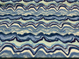 In Layers Wavy Blue Lapis 100 Percent Cotton Fabric - Blue, Teal, White Wavy Pattern, 54" Width (1 Yard)