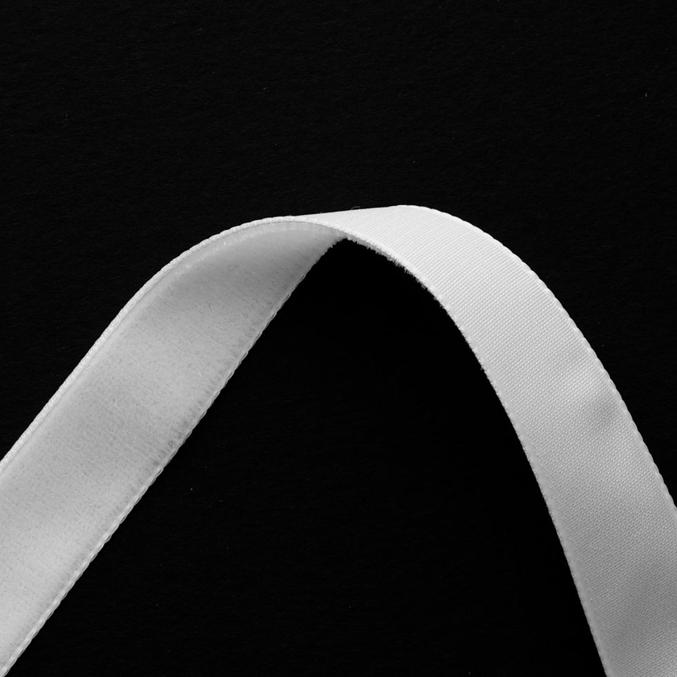 0.625" Bridal White Nylon Velvet Ribbon
