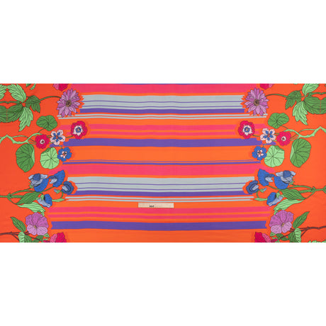 Mood Exclusive Red Lines and Lilies Rayon Challis