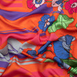 Mood Exclusive Red Lines and Lilies Rayon Challis
