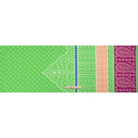 Mood Exclusive Lime Paisley Park Stretch Cotton Woven