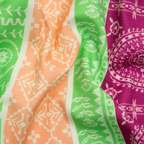 Mood Exclusive Lime Paisley Park Stretch Cotton Woven