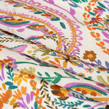Viscose and Linen Twill Panel - White and Rainbow Paisley and Floral - Mood Exclusive Realized Wonders
