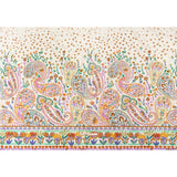 Viscose and Linen Twill Panel - White and Rainbow Paisley and Floral - Mood Exclusive Realized Wonders