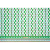 Viscose and Linen Woven Panel Print - Green and Sky Blue Split Circles - Mood Exclusive Circle Back