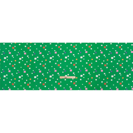 Viscose and Linen Woven Print - Green and Pink Squares - Mood Exclusive Square Dancing