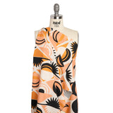 Cotton Poplin Print - Orange Geometric Suns and Circles - Mood Exclusive Twinkle Twinkle