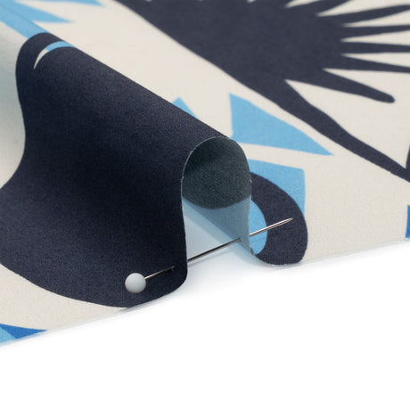 Cotton Poplin Print - Blue Geometric Suns and Circles - Mood Exclusive Twinkle Twinkle