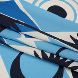 Cotton Poplin Print - Blue Geometric Suns and Circles - Mood Exclusive Twinkle Twinkle