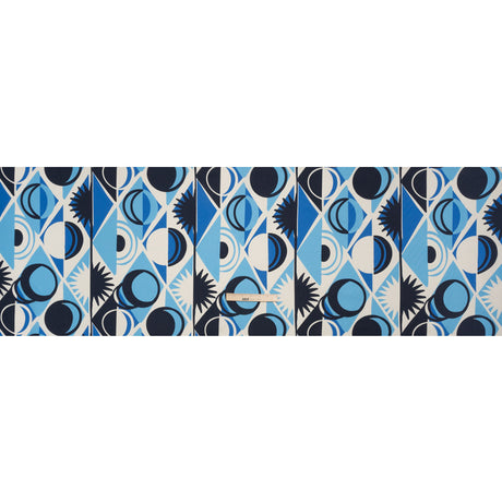 Cotton Poplin Print - Blue Geometric Suns and Circles - Mood Exclusive Twinkle Twinkle