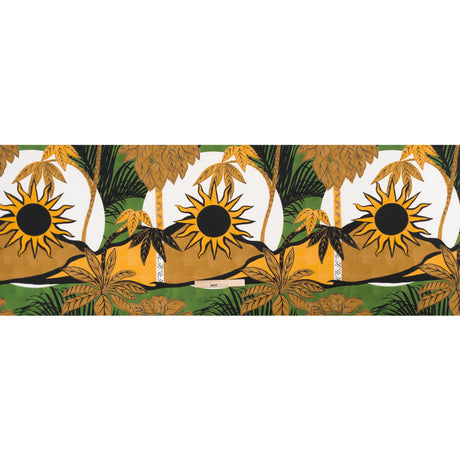 Cotton Poplin Print - Green Suns and Palm Trees - Mood Exclusive Sun Salutation