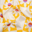 Cotton Poplin Print - Yellow Floral Checkers - Mood Exclusive Game of Growth