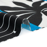 Cotton Poplin Panel - Blue Palm Tree Stripes - Mood Exclusive Bahama Shutter