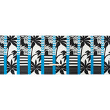 Cotton Poplin Panel - Blue Palm Tree Stripes - Mood Exclusive Bahama Shutter